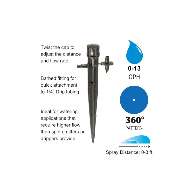 Rain Bird Drip Irrigation Micro-Bubbler Stake - 4-Pack