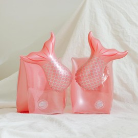 Arm Floaties for Kids - Cute Cartoon Pool Arm Floaties Armbands Inflatable Swim Floaty PVC Arm Floats for Kids 3-5-6-12 Years (Mermaid)