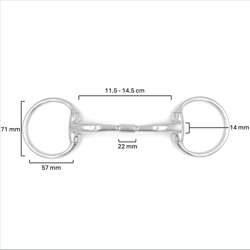 Equine Smile ES0119 ErgoBit Bit Eggbutt Olive Head Bit Lock