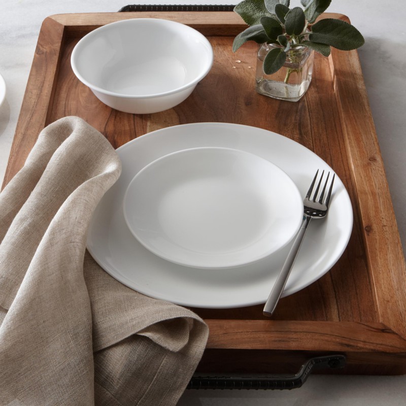 Corelle Vitrelle 18-Piece Service for 6 Dinnerware Set Triple Layer