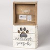 Primitives by Kathy Hand-Lettered Slat Box Sign We're Cat People