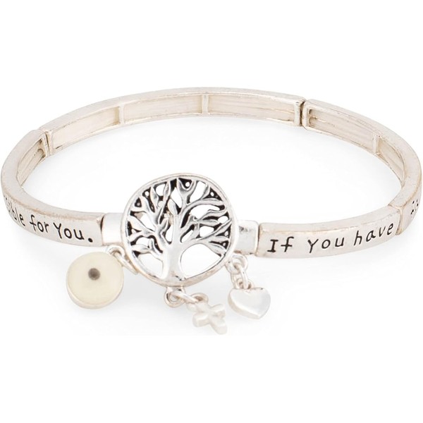 Mohani gift Jewelry Life of tree message stretch bracelet -