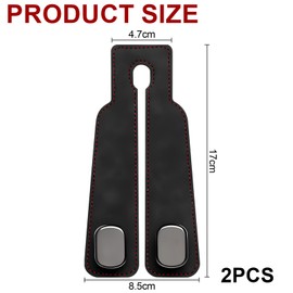 ZIGefofo Pack of 2 Car Seat Double Hooks Back Hooks Car Storage Hook Bag Holder Headrest Car Back Seat Hook Storage Hooks for Car Seat Back Seat Handbags Hook Bags Black