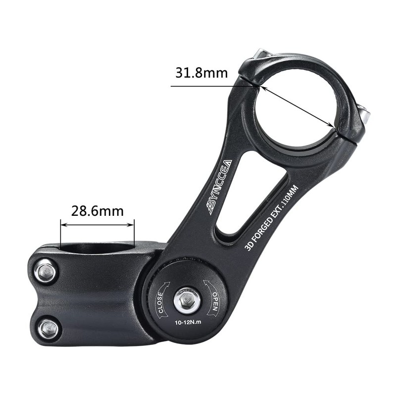 Bynccea Bicycle Stem Handlebar Riser Extension 0-70 Degrees 31.8 mm