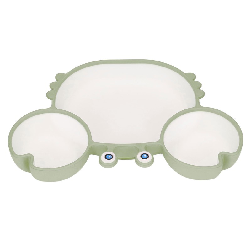 Crab Suction Plate with Suction Cup Base Silicone Divided Plate