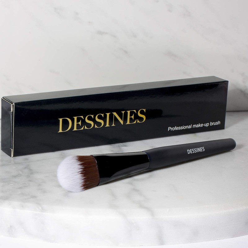 DESSINES Makeup Brush, Vegan Professional Brush with Natural Wood Handle