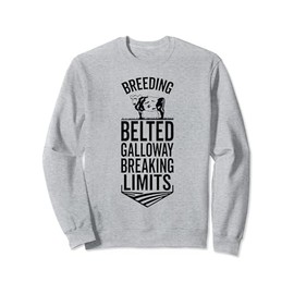 Breeding Cow Breakling Limits - Belted Galloway Cattle Sweatshirt
