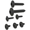 Auprotec Tapping Screws, Flat Head, with Disc, Torx, Black, Galvanised,