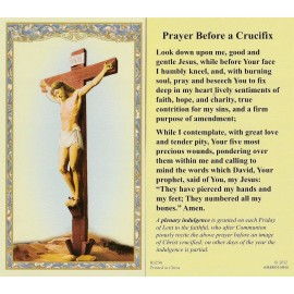 +Holy Card~"Prayer Before A Crucifix" *Prayer on Back-  (HC10-S1}
