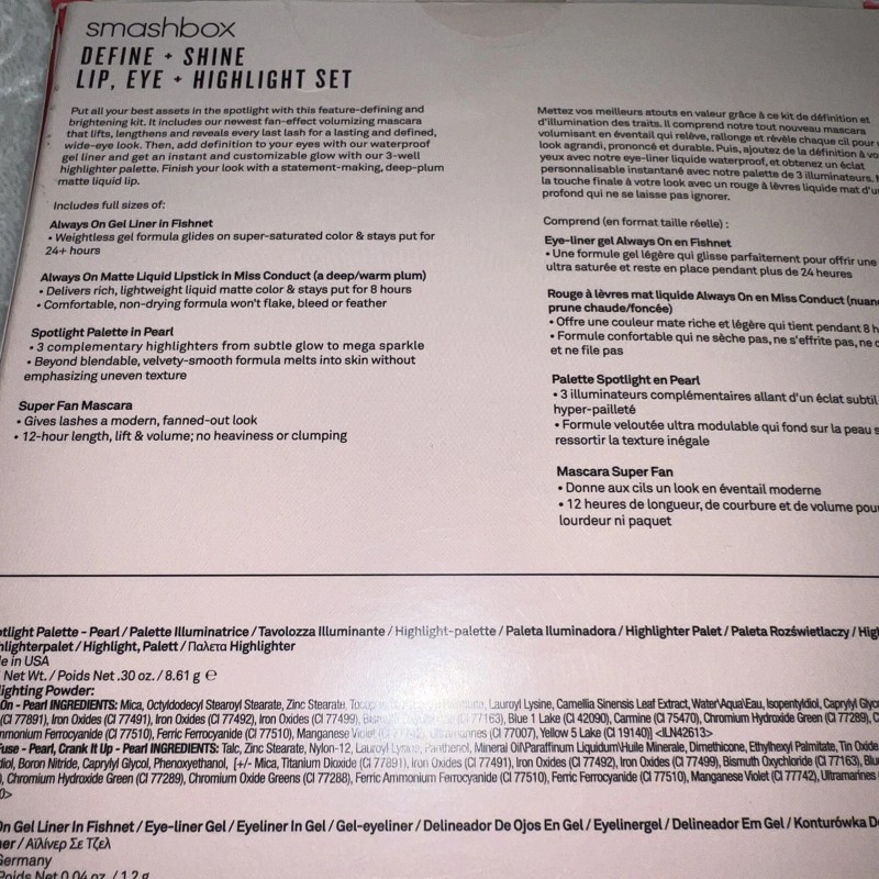 Smashbox 4-Pc. Define & Shine Lip, Eye & Highlight Set,