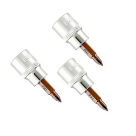 FOCMKEAS 1/4" Drive PH1 (#1) Phillips Bit Socket, S2 Steel Screwdriver Bits, Heat Treated CR-V Socket 1.46" Length, 3PCS