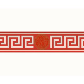 Versace border - material: vinyl on non-woven material - colour: red, cream, gold - article no. 1504-2854