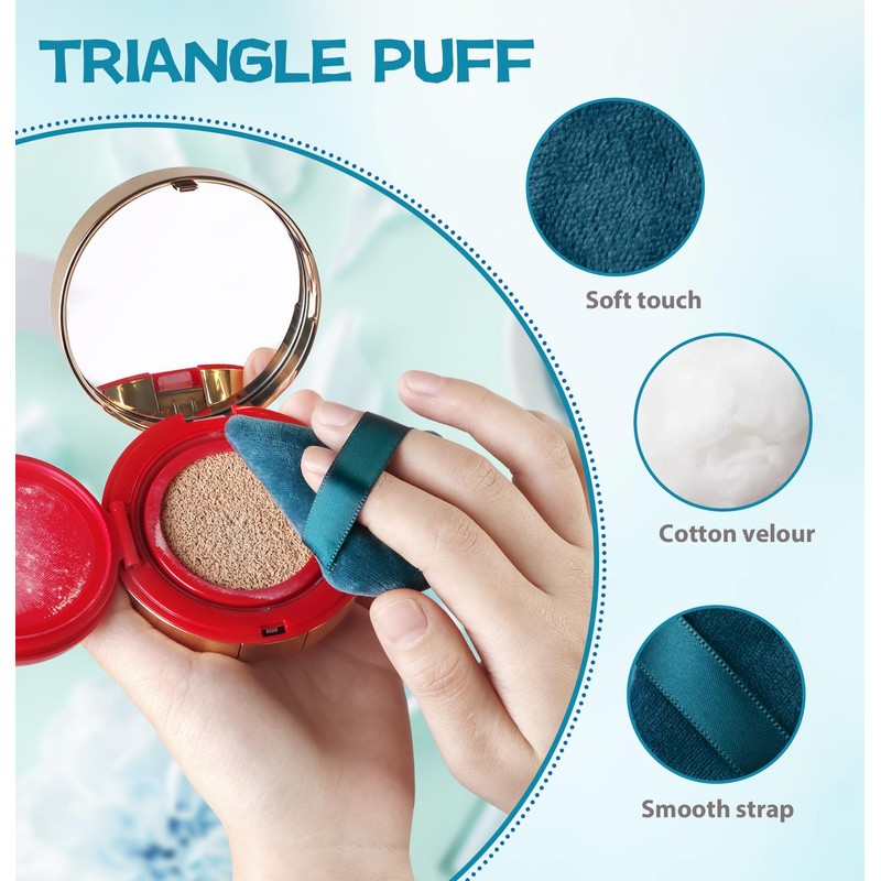 8 Pieces Triangle Powder Puff Face Soft Triangle Makeup Puff