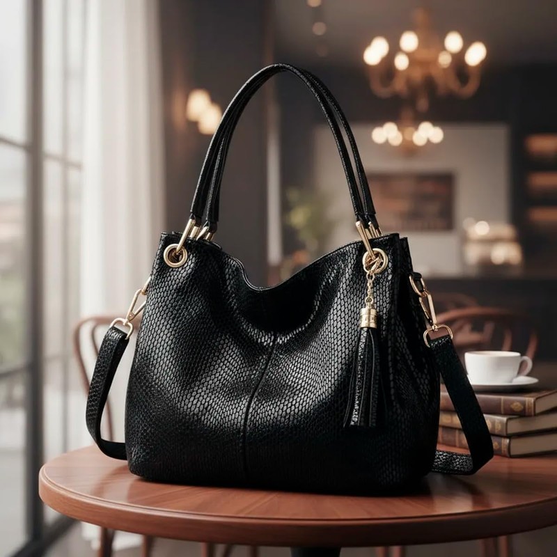 Bolso Hobo de Piel para Mujer – Animal Print Elegante