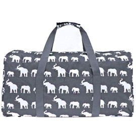 Women Kids Travel Cheer Gym Dance 21" Duffle Bag (Elephant Grey)