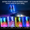 LMYYGOO 2PCS 3FT RGB LED Whip Light with Spring Base