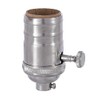 B&P Lamp® 3-Way, Turned Brass Lamp Socket (E26) with Satin
