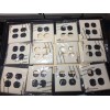Cooper Wiring PJ82A Two Gang Outlet Receptacle Plate, Almond LOT