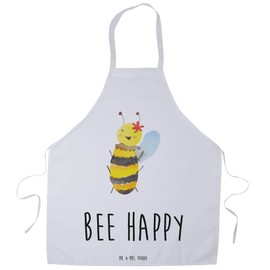 Mr. & Mrs. Panda Cooking Apron Bee Happy Gift BBQ Apron Bumble Bee Wasp Bib Apron Kitchen Apron Baking Apron, White
