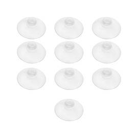 JNNJ Pack of 10 Transparent Suction Cups, Car Window Suction Cups, Plastic Suction Cups Without Hooks, Suction Cups for Windows, Bathroom, Car, Smooth Surface Decoration (30 mm)