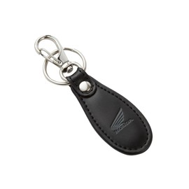 Honda (ホンダ) Honda Leather Oval Keychain K (Black) 0SYTN-79B-KF