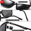 LEDING&BEST Polarised Sunglasses Mens Womens Lightweight Square Frame 100% UV
