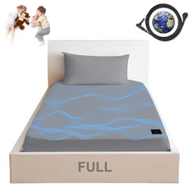 Grounding Sheets Full, 54*75 inch Grounding Sheet,95% Organic Cotton+ 5% Pure Silver Fiber,Fitted Bed Sheet with Grounding Cord for Better Sleep, Grounding Kit (Gray, Full 54 * 75*14 inch)