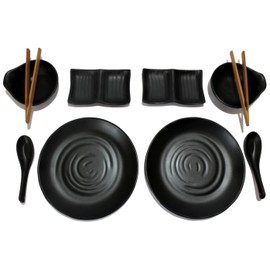 TomYang BBQ & hot pot - Tableware for 2 people. Dinner service/barbecue plate including pliers.