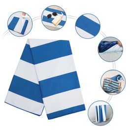 QKURT Microfibre Beach Towel for Adults, Large Quick Dry Sand Free Beach Double-Sided Beach Towels Lightweight Swimming Towel Bath Travel Swimming Towels (160x90cm, 63x35in)