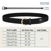 WERFORU Ladies Stretch Belt with Gold Buckle Women's Elasticated Woven