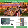 34 Colors Changing Net Lights Outdoor Solar & USB Powered,