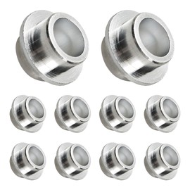 Runseaway 10Pcs Aluminum Inline Skate Bearing Spacers, Self-Centering Bushing for 8mm Axles, Roller Skate Wheel Spacer Gasket, Silver Skating Parts