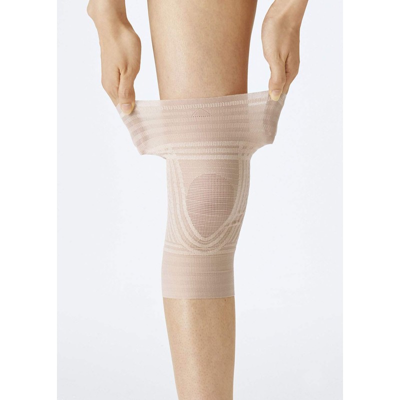 Cogit Knee Supporter, Beige, M, Ultra Thin Knee W Line