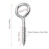 12 Pack Heavy Duty Eye Hooks Stainless Steel Screw Eye