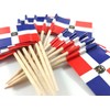 JBCD Dominican Toothpick Flag Mini Small Cupcake Topper Flags, 200pcs