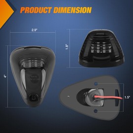 Nilight LED Cab Marker Lights 5 PCS 16 LED Smoke Lens Amber Clearance Roof Running Light Compatible with 1999-2016 Ford E150 E250 E350 E450 E550 F150 F250 F350 F450 F550 Super duty