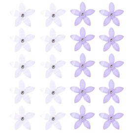 Gaodercha 20pcs Flower Hair Clips 2 Colours Rhinestone Petal Hair Clip Cute Trendy Flower Hair Clip Mini Pearl Claw Flower Clips for Women Birthday Party Wedding