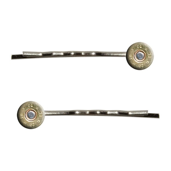 20 Gauge Bullet Shell - Ammo Bobby Pins Barrettes Hair Styling Clips (Image Only - Not a Real Bullet)