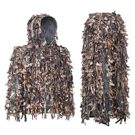 AUSCAMOTEK 3D Leafy Ghillie Suit Hunting Gilly Yellow XL-XXL