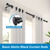 Curtain Rods for Windows 66 to 120 Inch, Small Matte