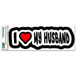 GRAPHICS & MORE I Love Heart My Husband Automotive Car Refrigerator Locker Vinyl Magnet