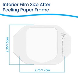 Houseables Waterproof Bandages, Transparent Film Dressing, Waterproof Bandages Post Surgical, for Wound Cover, Showering, Patches for Skin, Swimming, Tattoo, Medical, IV, Catheter, Clear, 2 3/8 x2 3/4, 100 Pack