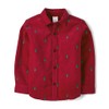 Gymboree,and Toddler Long Sleeve Button Up Shirts,Red Christmas Trees,3T