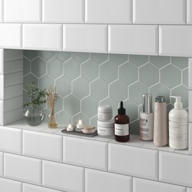 Uni-Green Shower Niche Insert Tile Ready, 16"x40"x4" Recessed Wall Shelf for Bathroom, Plenty of Room for Tall Bottles, Shampoo, Conditioner, Soap and Candles