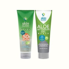Skin Guard Kit 2 Piezas Protector Solar Sport FPS 50 250 ml  Gel 100 Aloe Vera Post Solar 250 ml                                                      