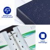 BYSTER A4 Business Card Book, PU Leather Organizer with 30