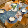 Blue Round Placemats Set of 6, ZOIMINU 36cm/14.2 inch Braided