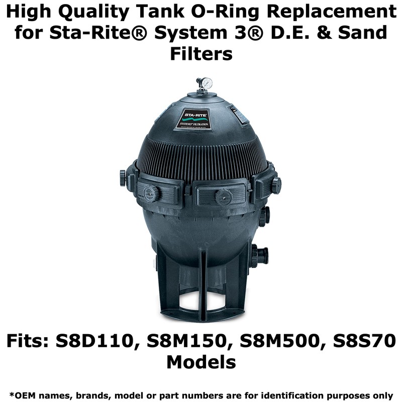 24850-0009 Tank O-Ring for Sta-Rite System 3 S8D110/S8M150/S8M500/S8S70 Pool Filters,