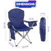 EZONE Set of 2 Camping Chairs with Built-in Ice Cooler,