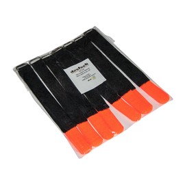 Set of 20 Velcro Cable Ties, 160 x 16 mm, Black/Red